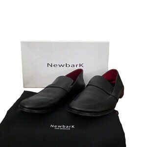 Newbark Melanie Black Leather Loafers 8